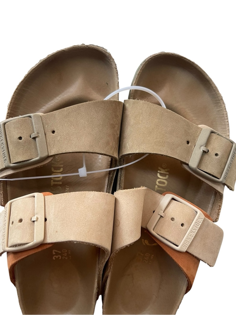 Birkenstock Arizona Two-Strap Sandals Split Sandcastle/Faded Khaki 37, 240cm - Picture 8 of 16
